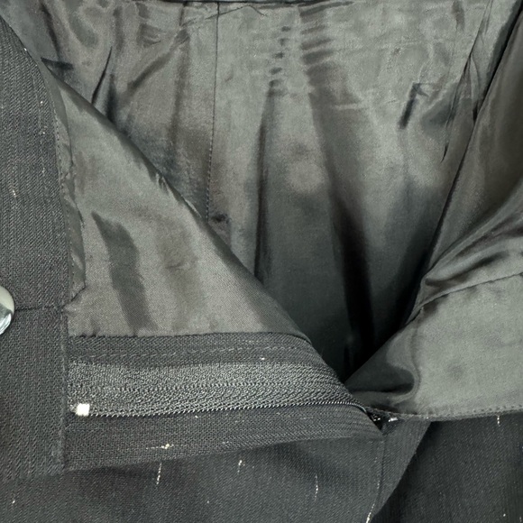 Lafayette 148 Size 4 Wool Silk Pant Suit Black White Career Jacket 2 Piece - Picture 12 of 12